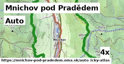 auto v Mnichov pod Pradědem