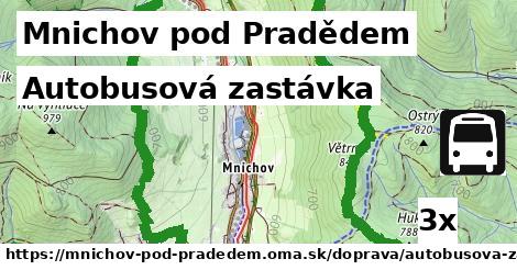 autobusová zastávka v Mnichov pod Pradědem