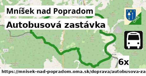 Autobusová zastávka, Mníšek nad Popradom