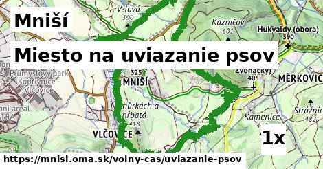 miesto na uviazanie psov v Mniší