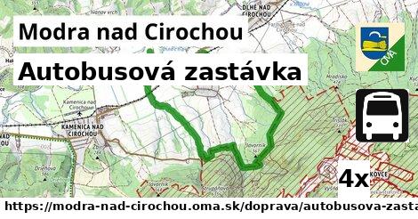 Autobusová zastávka, Modra nad Cirochou