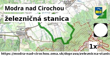 železničná stanica, Modra nad Cirochou