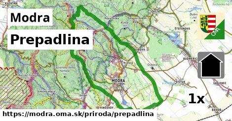 Prepadlina, Modra