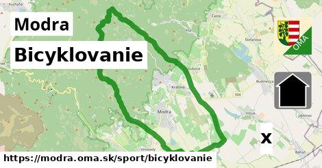 Bicyklovanie, Modra