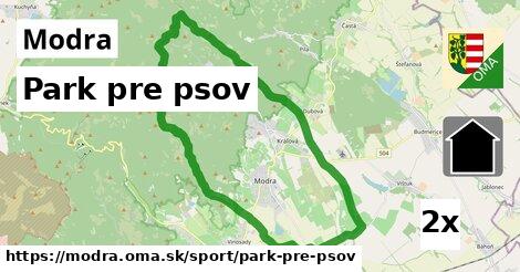 Park pre psov, Modra