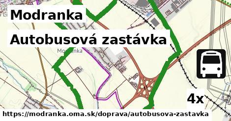 Autobusová zastávka, Modranka