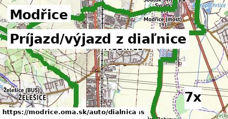 Príjazd/výjazd z diaľnice, Modřice