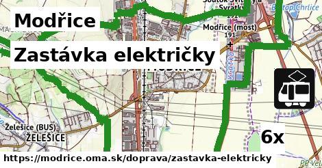 zastávka električky v Modřice