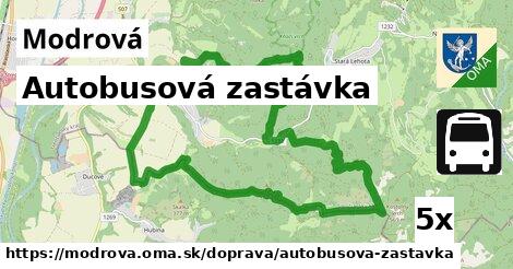 Autobusová zastávka, Modrová