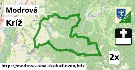 Kríž, Modrová