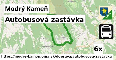 Autobusová zastávka, Modrý Kameň