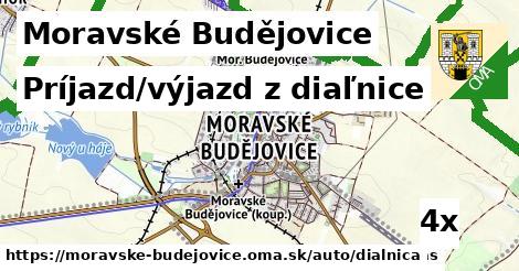 Príjazd/výjazd z diaľnice, Moravské Budějovice