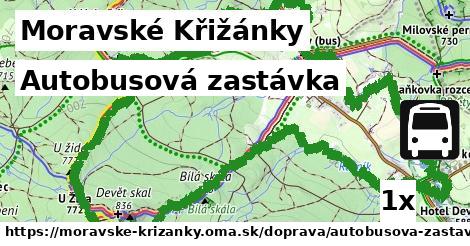 autobusová zastávka v Moravské Křižánky