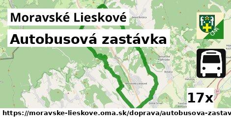 Autobusová zastávka, Moravské Lieskové