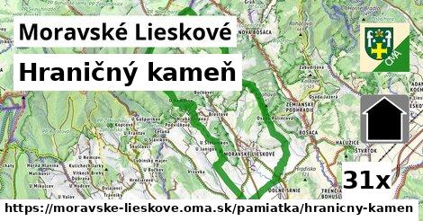 hraničný kameň v Moravské Lieskové