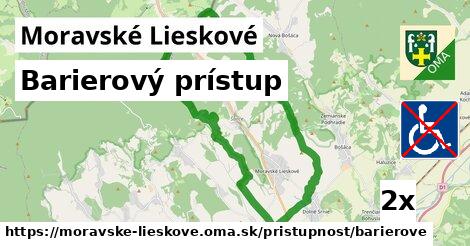 Barierový prístup, Moravské Lieskové