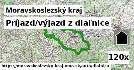 príjazd/výjazd z diaľnice v Moravskoslezský kraj