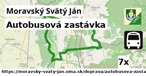 Autobusová zastávka, Moravský Svätý Ján