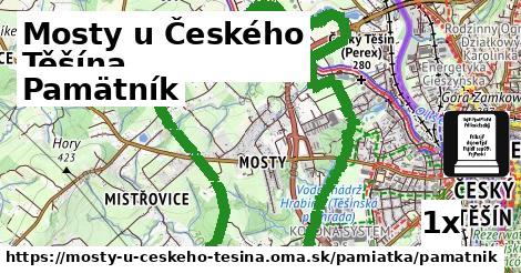 pamätník v Mosty u Českého Těšína