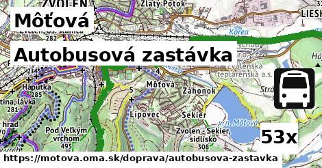 Autobusová zastávka, Môťová