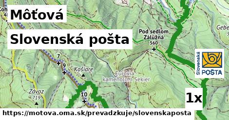 Slovenská pošta, Môťová