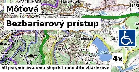 Bezbarierový prístup, Môťová