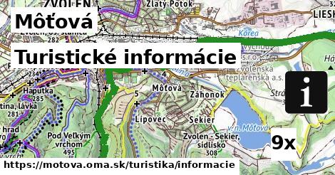 Turistické informácie, Môťová