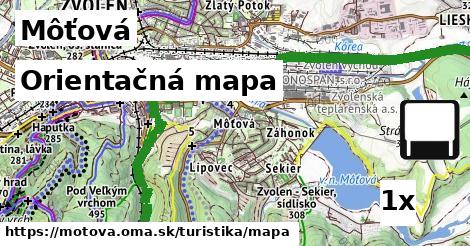 orientačná mapa v Môťová