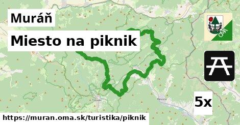 miesto na piknik v Muráň