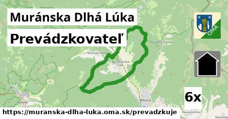 prevádzkovateľ v Muránska Dlhá Lúka