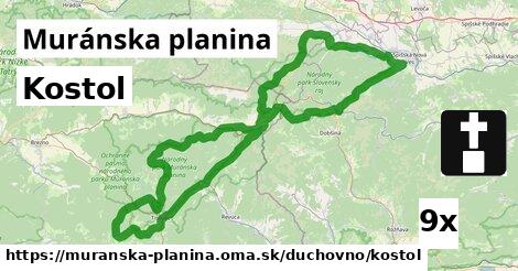 Kostol, Muránska planina