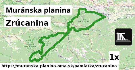 Zrúcanina, Muránska planina