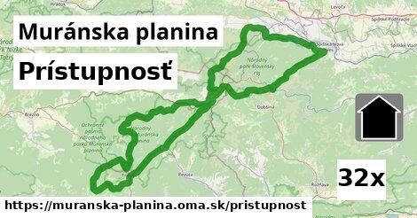 prístupnosť v Muránska planina