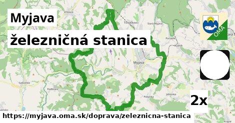 železničná stanica, Myjava