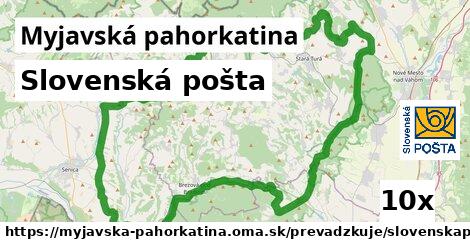 Slovenská pošta, Myjavská pahorkatina