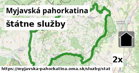 štátne služby, Myjavská pahorkatina