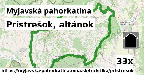 Prístrešok, altánok, Myjavská pahorkatina