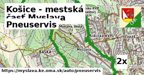 pneuservis v Košice - mestská časť Myslava