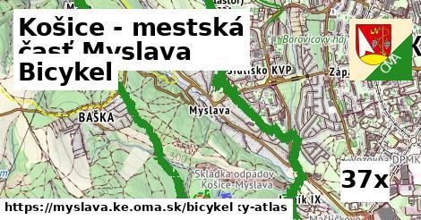 bicykel v Košice - mestská časť Myslava