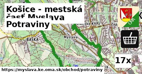 Potraviny, Košice - mestská časť Myslava