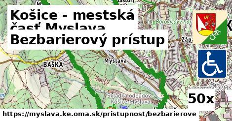 Bezbarierový prístup, Košice - mestská časť Myslava