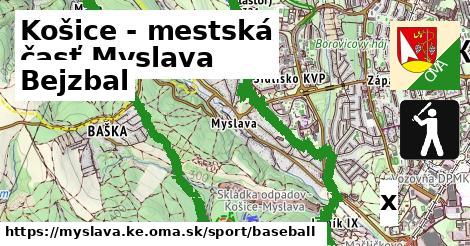 Bejzbal, Košice - mestská časť Myslava