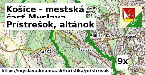 Prístrešok, altánok, Košice - mestská časť Myslava