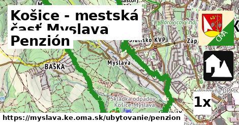 Penzión, Košice - mestská časť Myslava