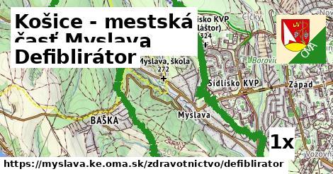 Defiblirátor, Košice - mestská časť Myslava