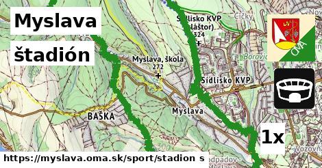 štadión, Myslava