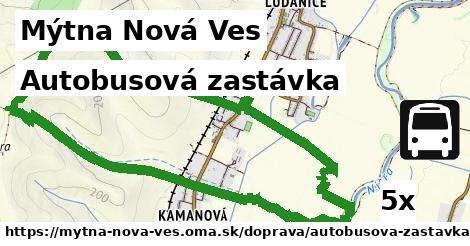 autobusová zastávka v Mýtna Nová Ves