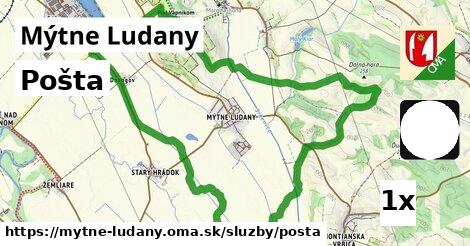 Pošta, Mýtne Ludany