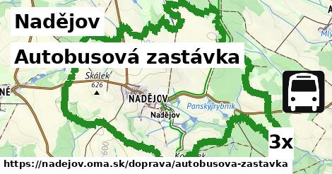 Autobusová zastávka, Nadějov