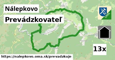 prevádzkovateľ v Nálepkovo